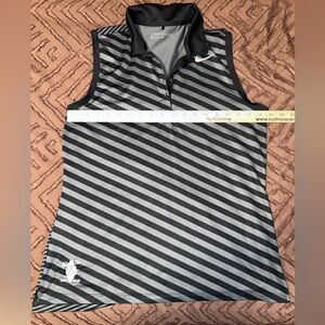 Nike Black and Gray Striped Golf Shirt